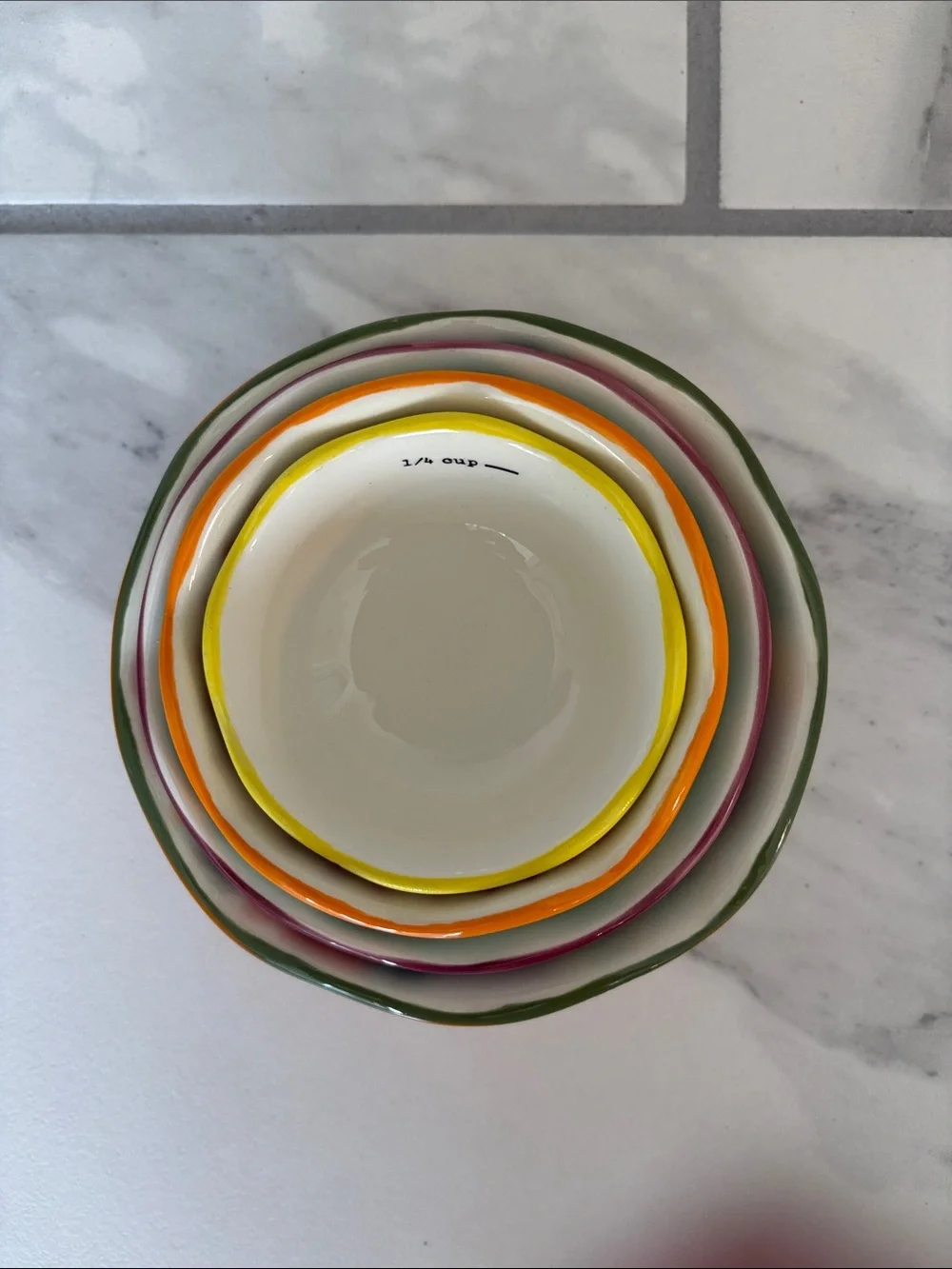 The Pioneer Woman Flea Market 4-Piece Ceramic Decorated Measuring Bowls